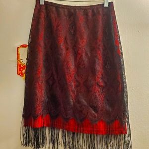 20's Inspired Tassel Skirt L